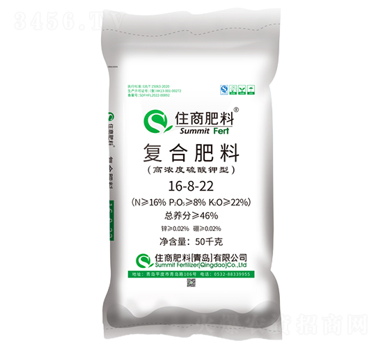 脲醛緩釋硫酸鉀型復合肥料16-8-22-住商肥料